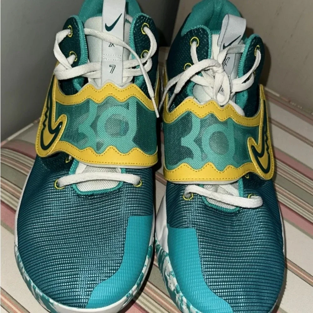 “NWOT” Nike KD Trey 5 X Basketball Shoes Clear Jade Teal Sail DD9538-300 Size 18